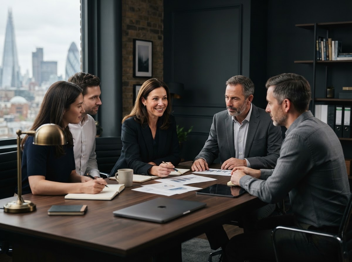 Mintforge Capital team working through a structured data review